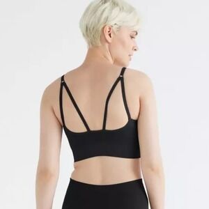 NWT Knix Longevity Bra Women M Black Wire-Free Seamless Comfort Active Yoga